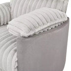 Fauteuil inclinable manuel en velours côtelé à grosses côtes