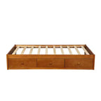 Lit plateforme jumeau avec 3 tiroirs de rangement