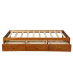 Lit plateforme jumeau avec 3 tiroirs de rangement