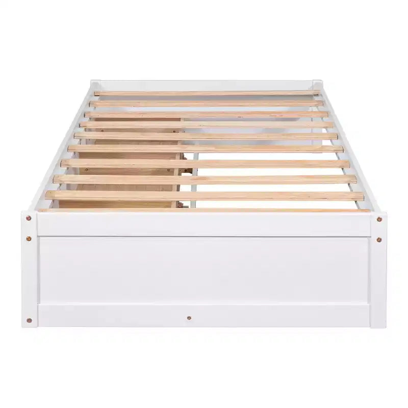 Lit plateforme jumeau avec 3 tiroirs de rangement