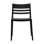 Lot de 4 chaises de patio empilables intérieur/extérieur avec dossier à lattes, en résine tout temps