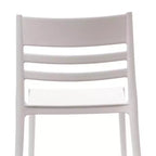Lot de 4 chaises de patio empilables intérieur/extérieur avec dossier à lattes, en résine tout temps