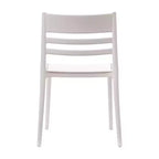Lot de 4 chaises de patio empilables intérieur/extérieur avec dossier à lattes, en résine tout temps