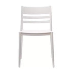 Lot de 4 chaises de patio empilables intérieur/extérieur avec dossier à lattes, en résine tout temps