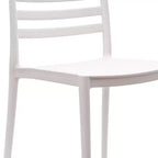 Lot de 4 chaises de patio empilables intérieur/extérieur avec dossier à lattes, en résine tout temps