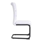 Lot de 2 chaises de salle à manger rétro en similicuir façon peau d'alligator avec pieds en métal noir