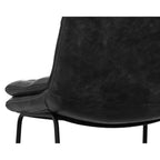 Tabouret de bar Thalia Mid-Century (lot de 2) en similicuir végane
