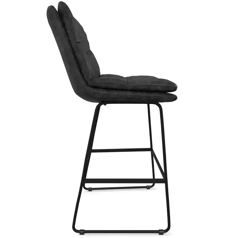 Tabouret de bar Thalia Mid-Century (lot de 2) en similicuir végane