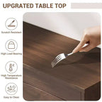 Meuble de garde-manger avec station de recharge, Armoire de cuisine de 180 cm avec portes vitrées, Grande armoire de rangement de cuisine avec huche