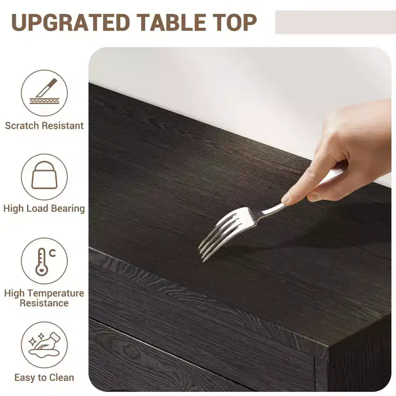 Meuble de garde-manger avec station de recharge, Armoire de cuisine de 180 cm avec portes vitrées, Grande armoire de rangement de cuisine avec huche