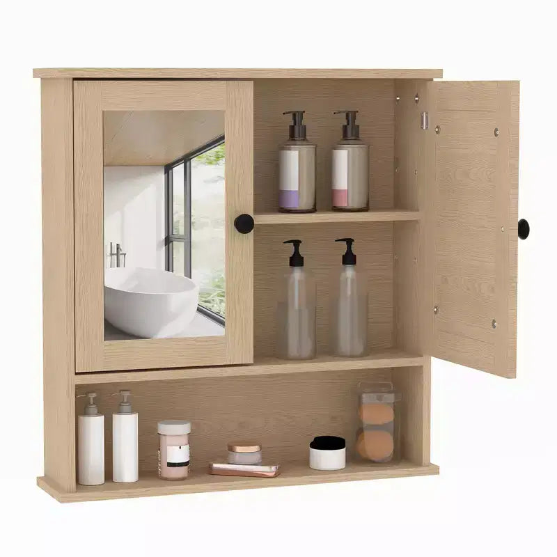 Meuble de rangement mural gain de place à suspendre au-dessus des toilettes avec portes vitrées et étagères réglables, étanche, pour salle de bain ou cuisine