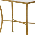 Table d'appoint ronde en métal nickel antique de 24 po