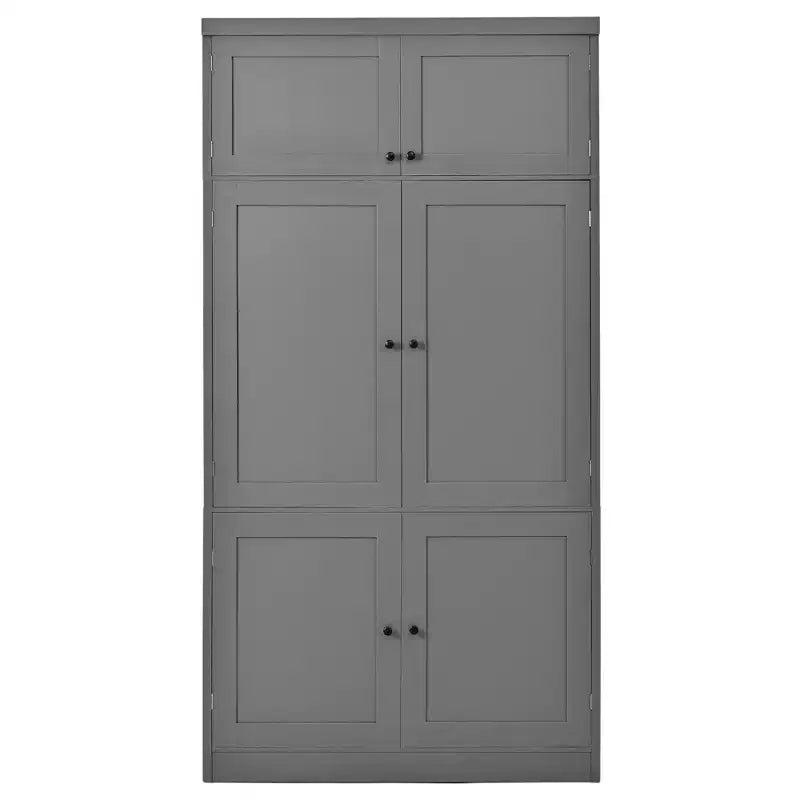Grand garde-manger de cuisine de style Shaker avec 2 prises de courant et étagères réglables