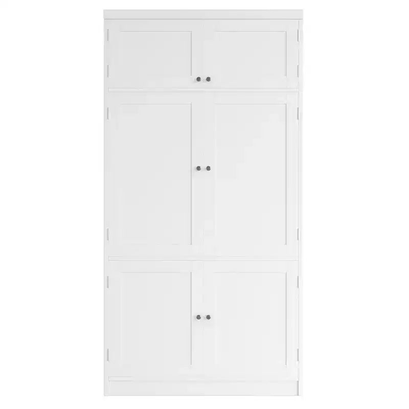 Grand garde-manger de cuisine de style Shaker avec 2 prises de courant et étagères réglables