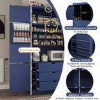 Grand garde-manger de cuisine de style Shaker avec 2 prises de courant et étagères réglables