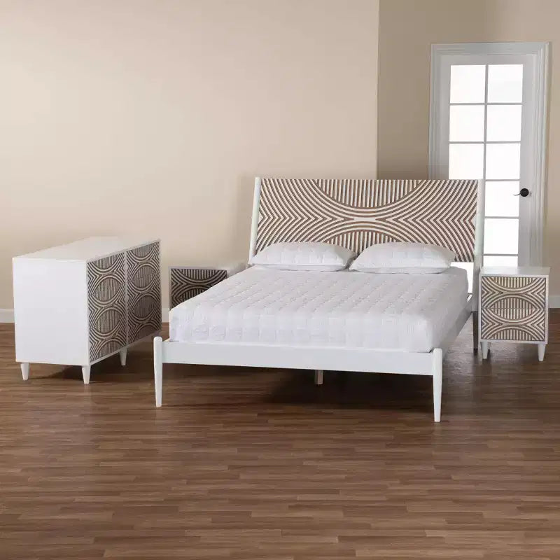 Table de chevet flottante avec lumières LED, chargement USB et 2 tiroirs pour chambre à coucher