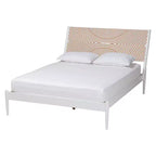 Table de chevet flottante avec lumières LED, chargement USB et 2 tiroirs pour chambre à coucher