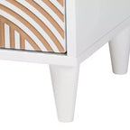 Table de chevet flottante avec lumières LED, chargement USB et 2 tiroirs pour chambre à coucher