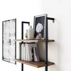 Étagère de 184 cm de hauteur en marron – Présentoir et rangement à étagères multiples
