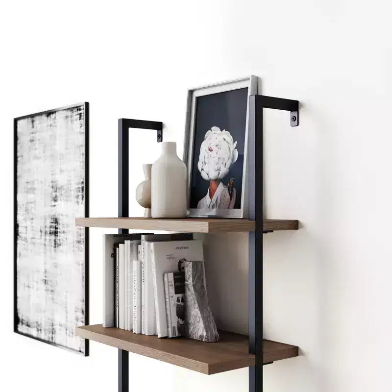 Étagère de 184 cm de hauteur en marron – Présentoir et rangement à étagères multiples