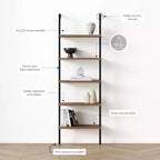 Étagère de 184 cm de hauteur en marron – Présentoir et rangement à étagères multiples