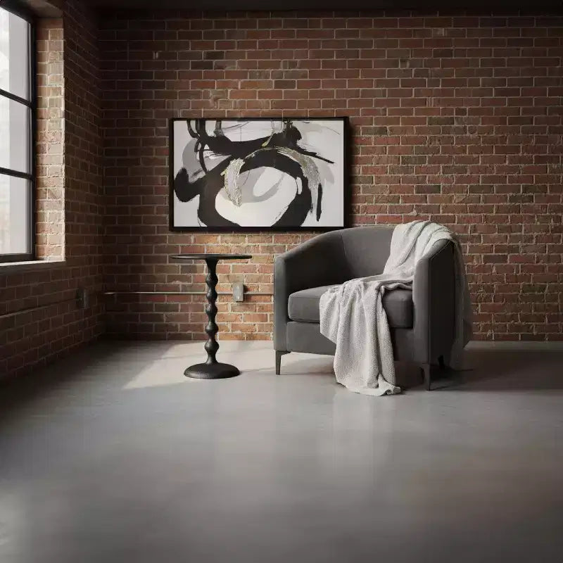 Table d'appoint ronde 22" en fonte d'aluminium texturée martelée noire