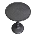 Table d'appoint ronde 22" en fonte d'aluminium texturée martelée noire