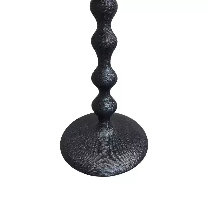 Table d'appoint ronde 22" en fonte d'aluminium texturée martelée noire