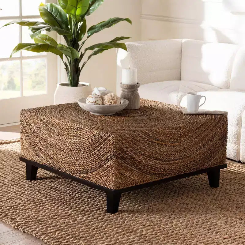 Table d'appoint rectangulaire étroite avec étagère pour salon