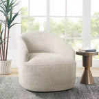 Fauteuil d'appoint pivotant à 360 degrés en tissu