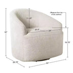 Fauteuil d'appoint pivotant à 360 degrés en tissu
