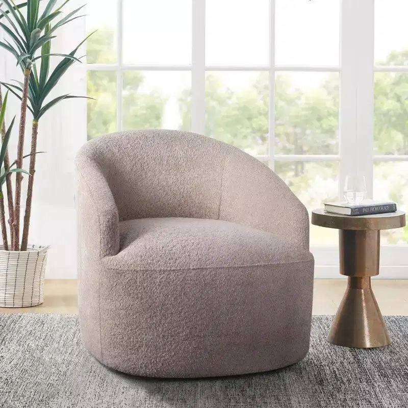 Fauteuil d'appoint pivotant à 360 degrés en tissu