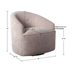 Fauteuil d'appoint pivotant à 360 degrés en tissu