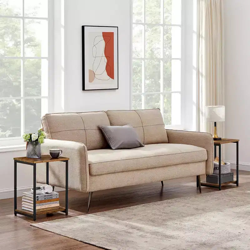 Lot de 2 petites tables d'appoint / tables de chevet pour salon, chambre, bureau, salle de bain