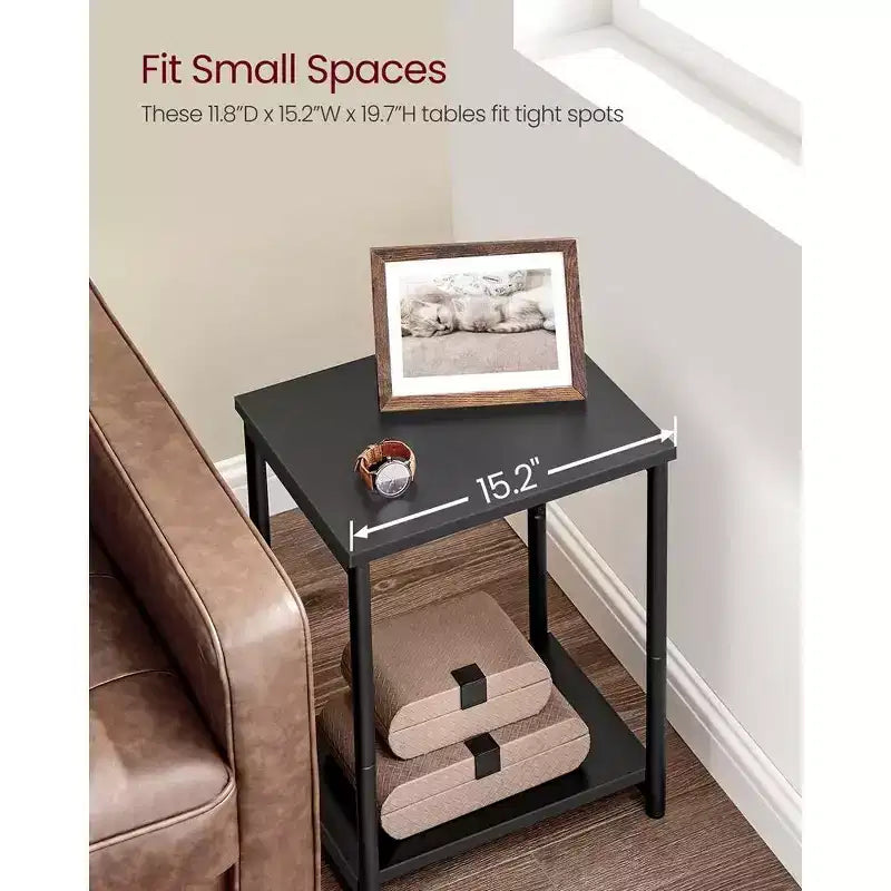 Lot de 2 petites tables d'appoint / tables de chevet pour salon, chambre, bureau, salle de bain