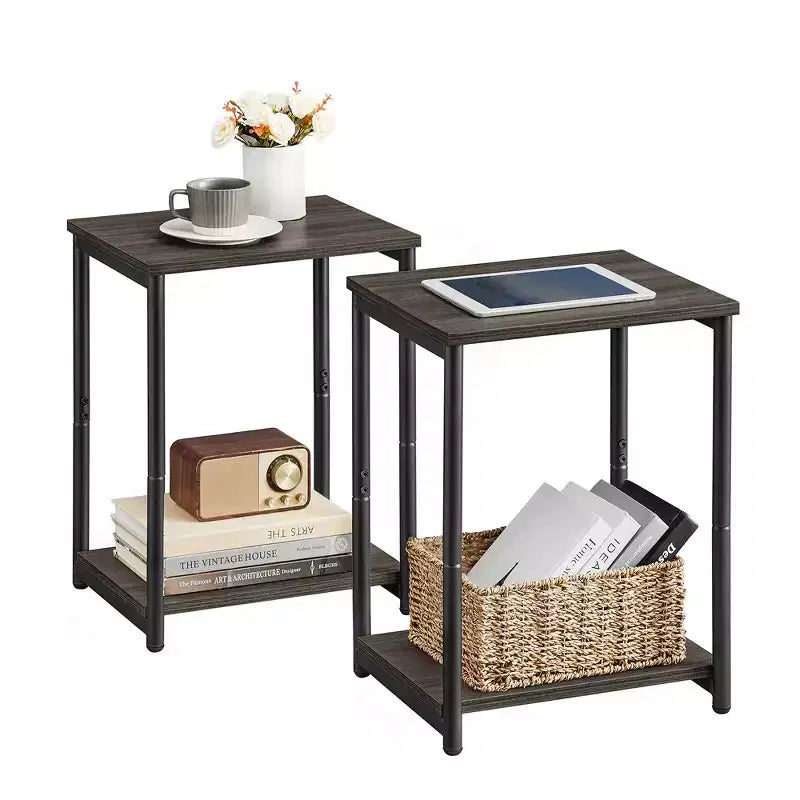 Lot de 2 petites tables d'appoint / tables de chevet pour salon, chambre, bureau, salle de bain