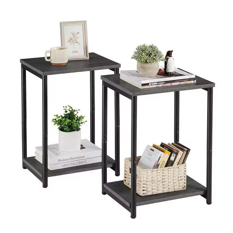 Lot de 2 petites tables d'appoint / tables de chevet pour salon, chambre, bureau, salle de bain