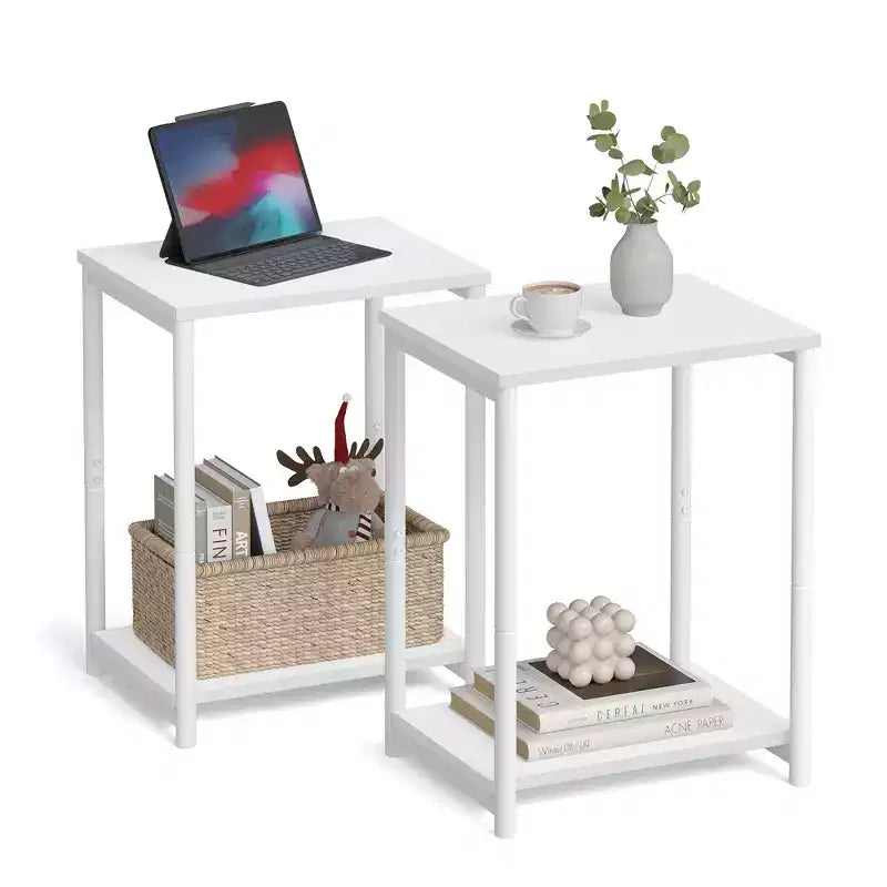 Lot de 2 petites tables d'appoint / tables de chevet pour salon, chambre, bureau, salle de bain