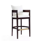 Lot de 3 tabourets de bar en hêtre rembourrés