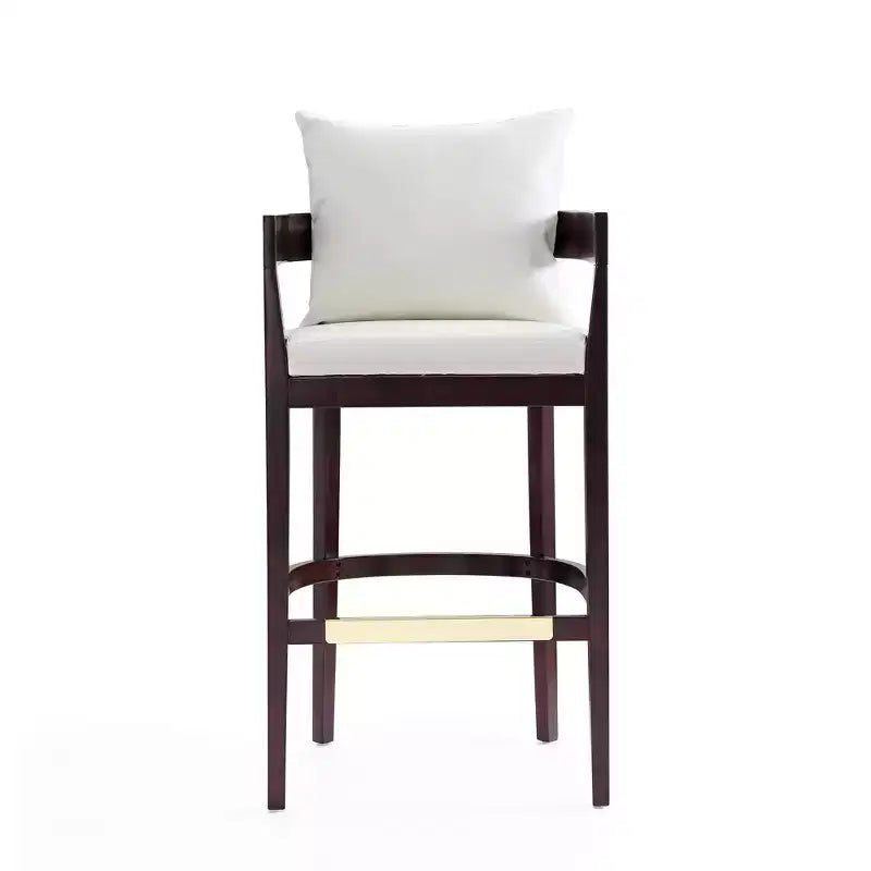 Lot de 3 tabourets de bar en hêtre rembourrés