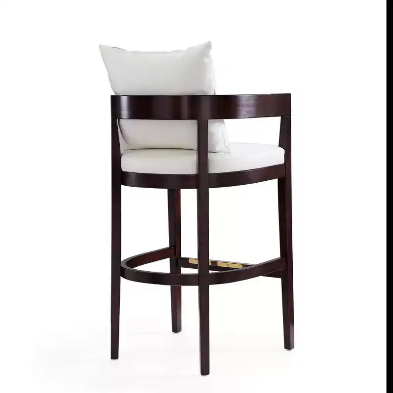 Lot de 3 tabourets de bar en hêtre rembourrés