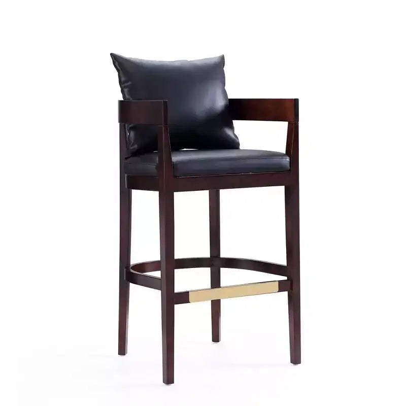 Lot de 3 tabourets de bar en hêtre rembourrés