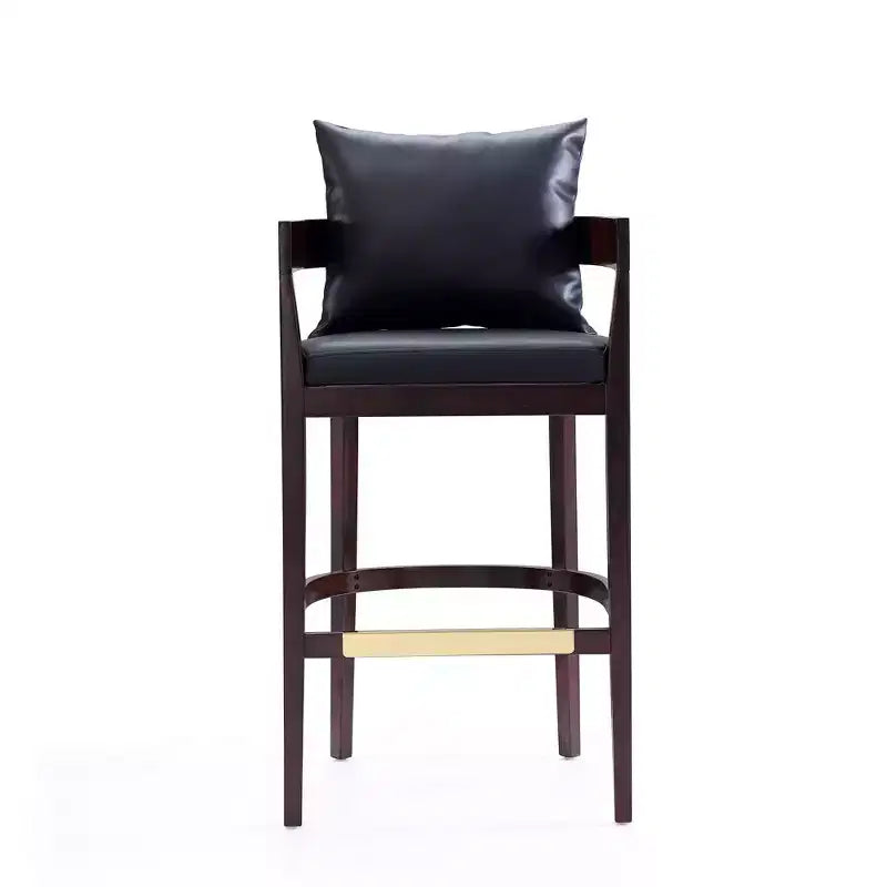 Lot de 3 tabourets de bar en hêtre rembourrés