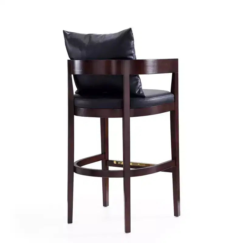 Lot de 3 tabourets de bar en hêtre rembourrés