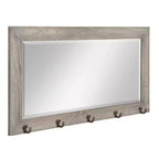 Miroir de pub 36 x 18 avec crochets en métal