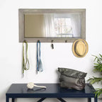 Miroir de pub 36 x 18 avec crochets en métal