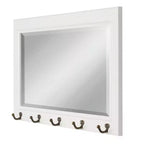 Miroir de pub 36 x 18 avec crochets en métal