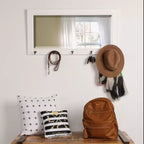 Miroir de pub 36 x 18 avec crochets en métal