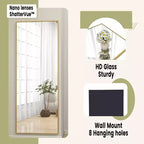 Miroir rectangulaire psyché, 64x21 / 58x18 pour salle de bain