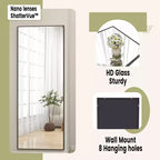 Miroir rectangulaire psyché, 64x21 / 58x18 pour salle de bain
